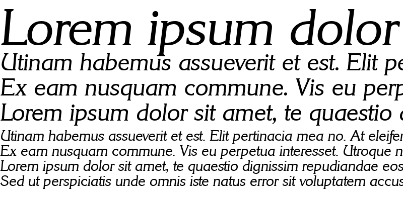 Sample of AlanBecker Italic