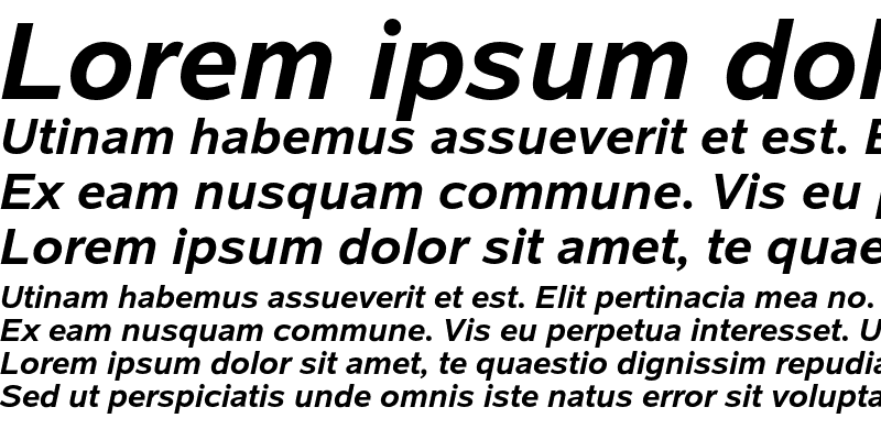 Sample of Albany Std Bold Italic