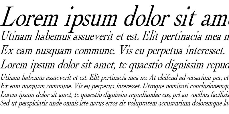 Sample of Albatross Italic