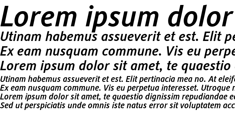 Sample of Alber Medium Italic