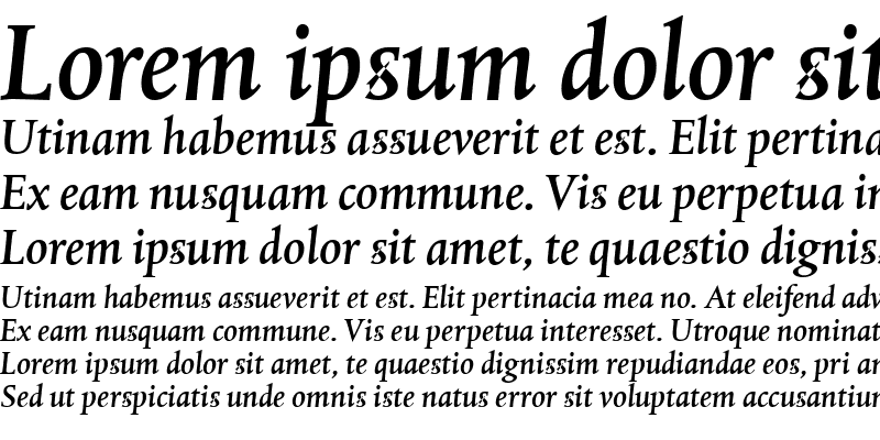 Sample of Albertina Dtl Medium Italic