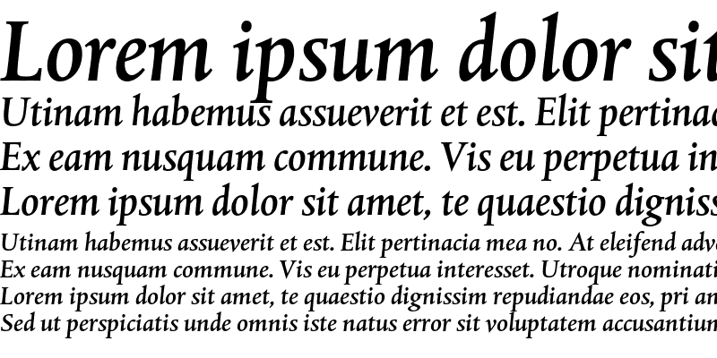 Sample of Albertina MT Std Medium Italic