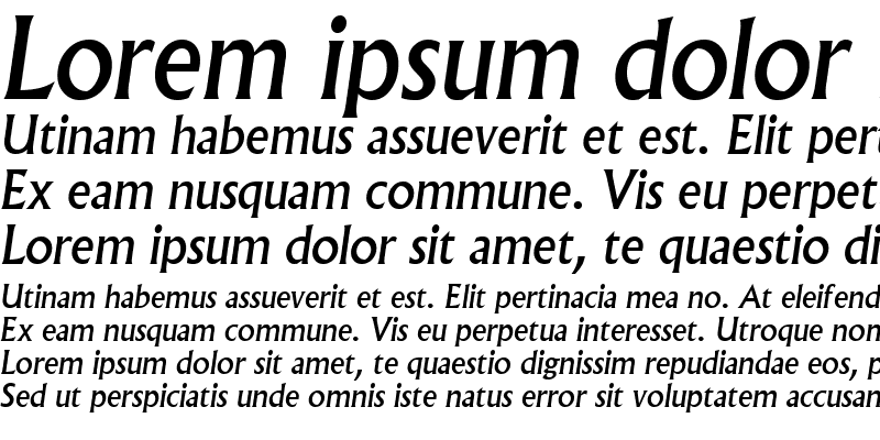 Sample of Albertus Medium Italic