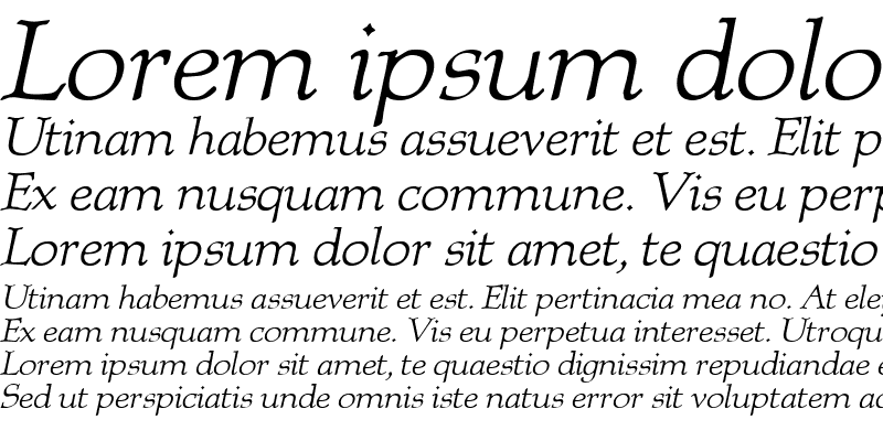 Sample of Albion Italic