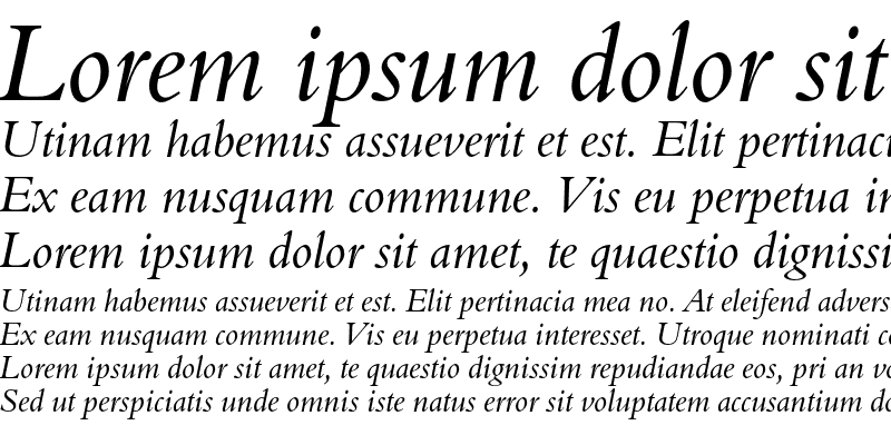 Sample of Aldine 401 Italic