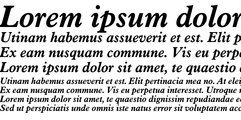 Sample of Aldine 721 Bold Italic