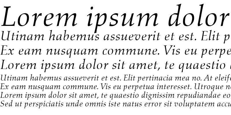 Sample of Aldus LT Roman Italic
