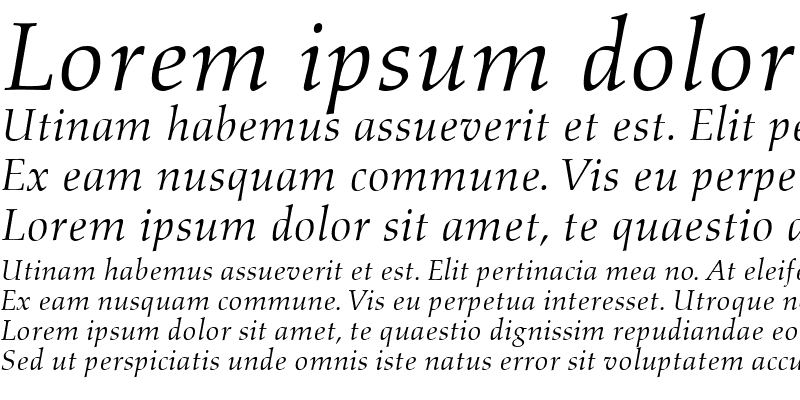 Sample of Aldus RomanSC Italic