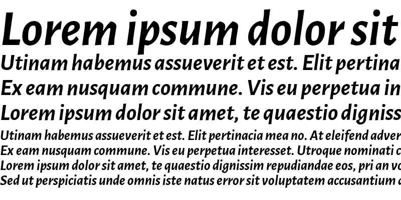 Sample of Alegreya Sans Bold Italic