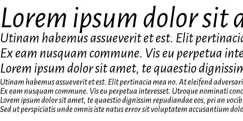 Sample of Alegreya Sans Italic