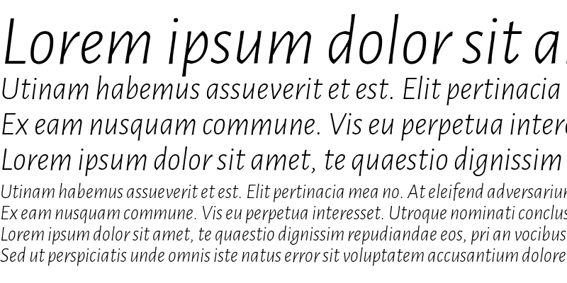 Sample of Alegreya Sans Light Italic