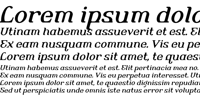 Sample of Alembic Two Regular Italic