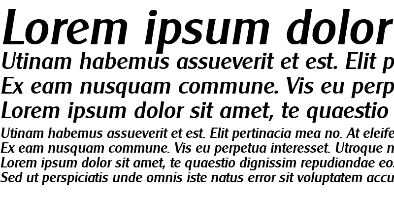 Sample of AlexanderBecker-Medium Italic