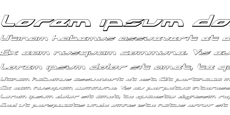 Sample of Alexis Lower Outline Italic Lower Outline Italic