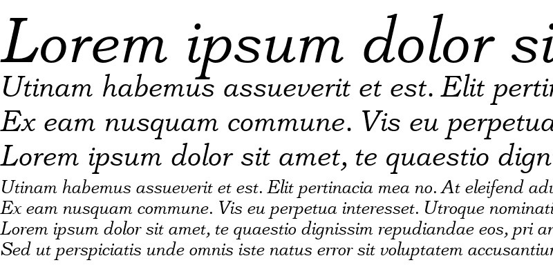 Sample of Alfios Italic