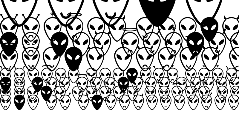 Sample of Alien faces St Regular