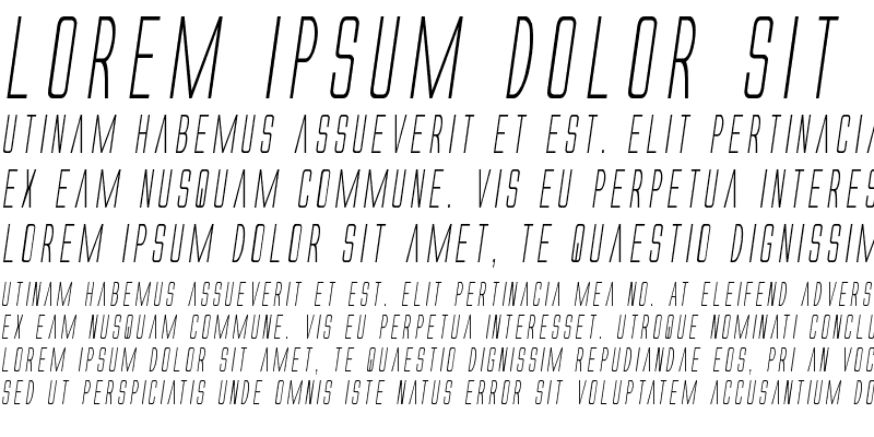 Sample of Alien League Condensed Italic