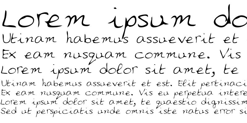 Sample of AlinasHand Italic