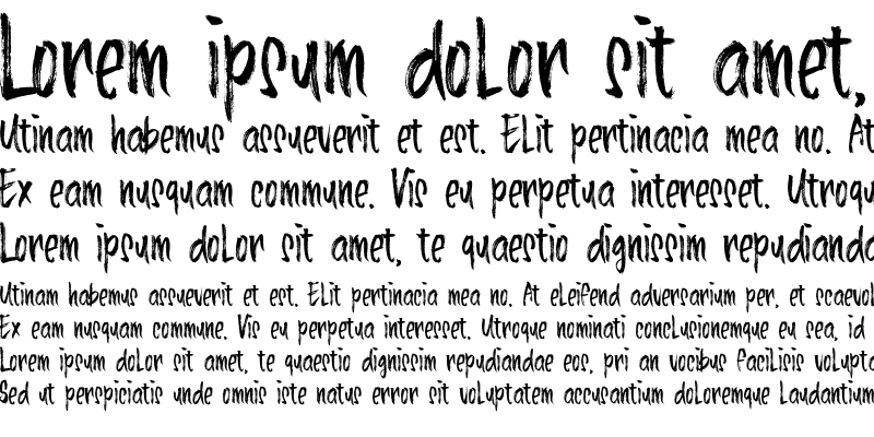Sample of Alinea Typeface