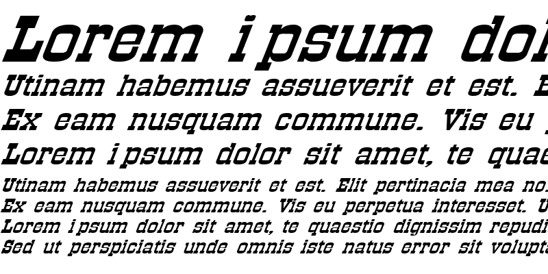 Sample of All Night 8 Italic