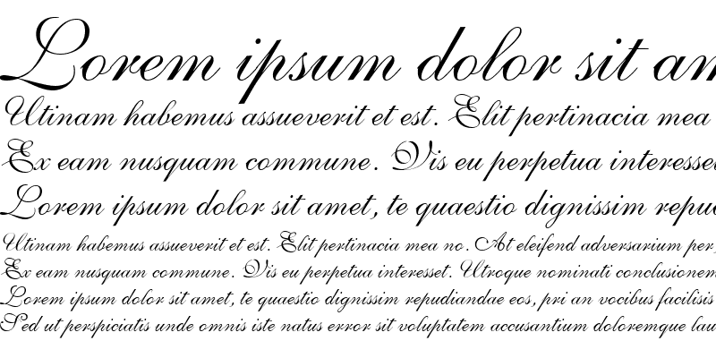 Sample of Allegretto Script Two Regular