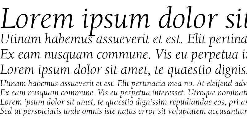 Sample of AllianceC Italic