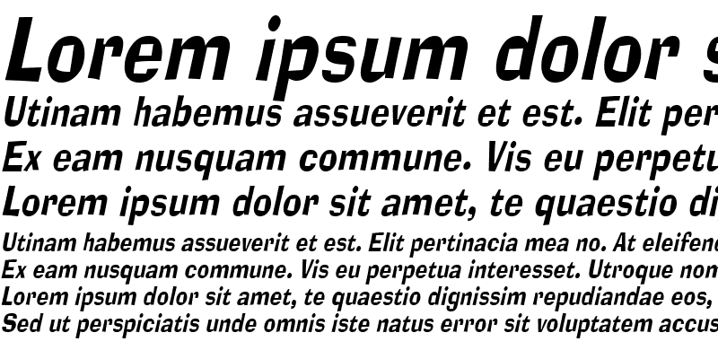 Sample of AlorNarrowCondensed Italic