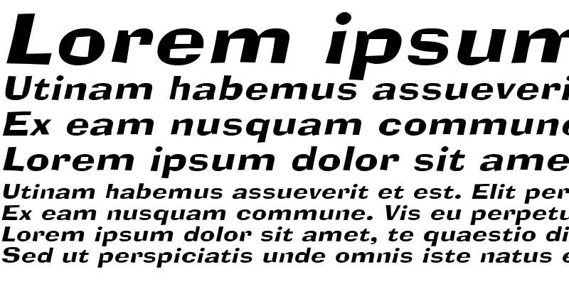 Sample of AlorNarrowWide Italic