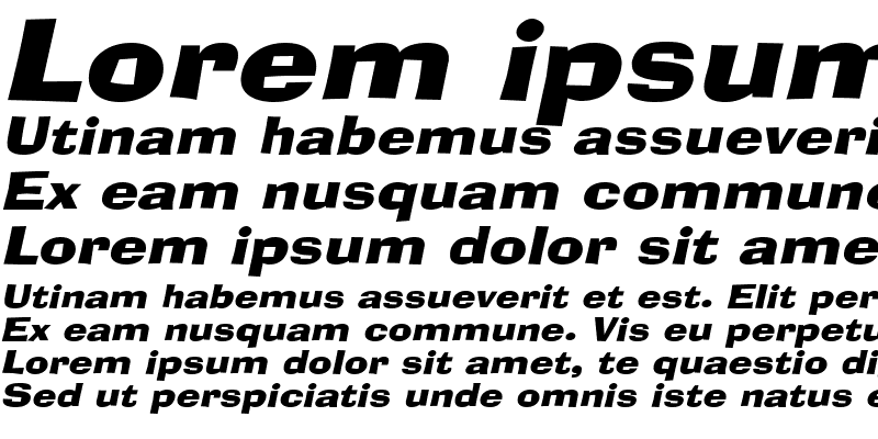 Sample of AlorWide Italic