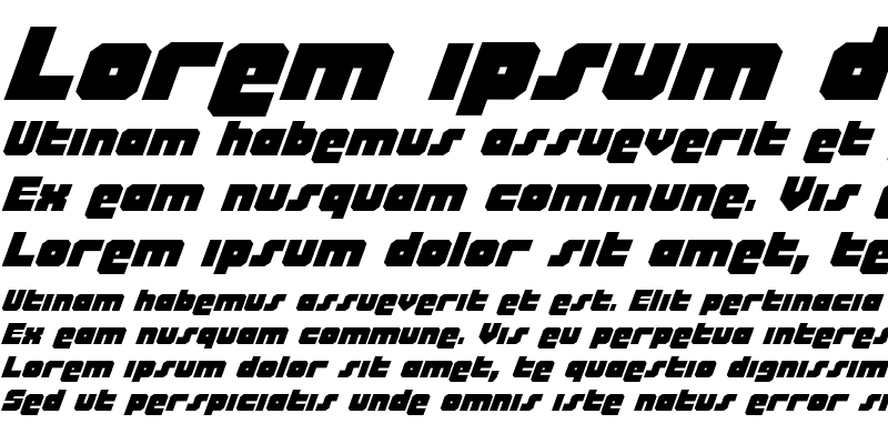 Sample of Alpha Taurus Expanded Italic Expanded Italic