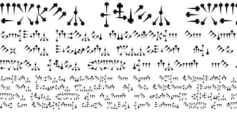 Sample of Alphabet of Daggers Regular