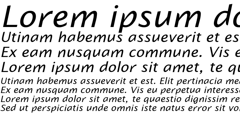 Sample of Alphabet2 Italic