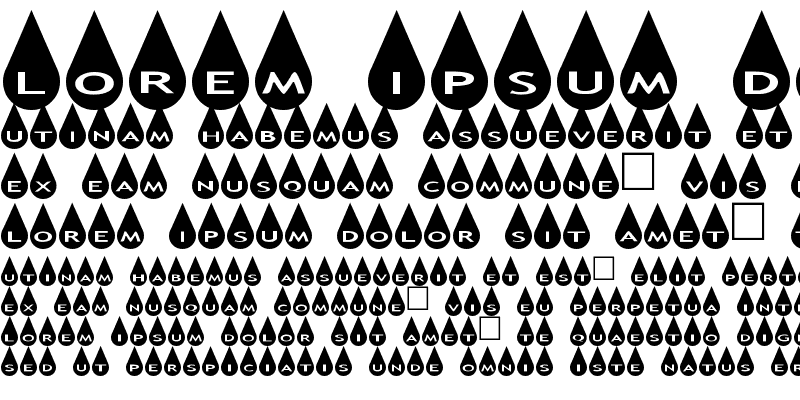 Sample of AlphaShapes raindrops