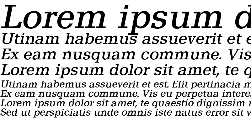 Sample of AlyssaOpti Italic