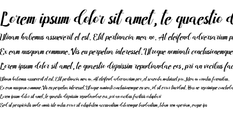 Sample of Amandella Script