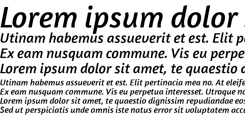 Sample of Amaranth Italic