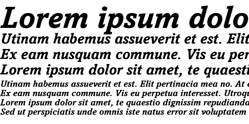Sample of Amasis MT Bold Italic