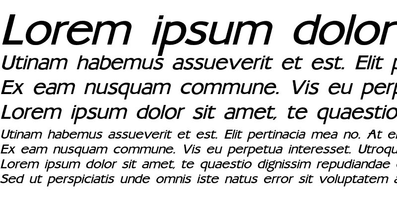 Sample of AmbassadoreC Italic