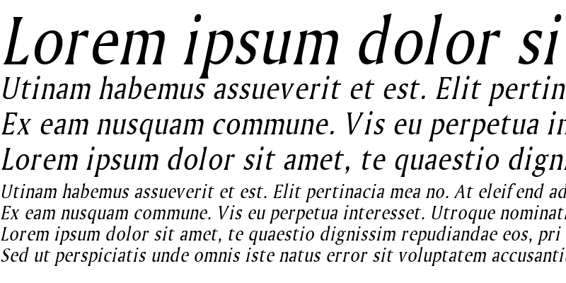 Sample of Ameretto Condensed Italic
