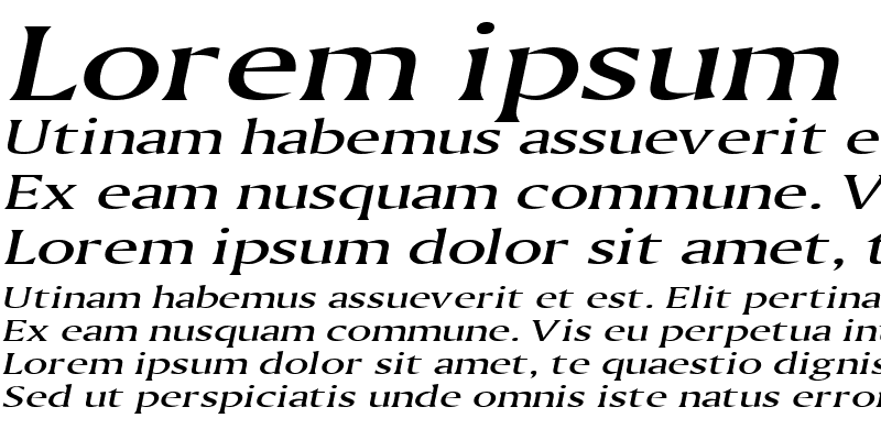 Sample of Ameretto Extended Italic