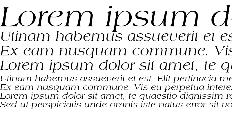 Sample of American Classic Italic