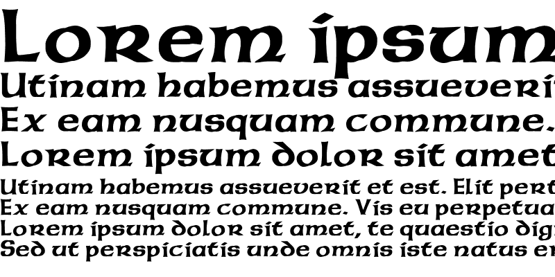 Sample of American Uncial Bold