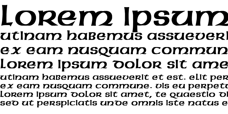 Sample of American Uncial Initials Bold