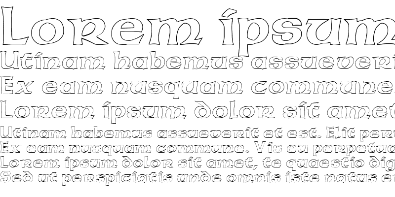Sample of American Uncial Open