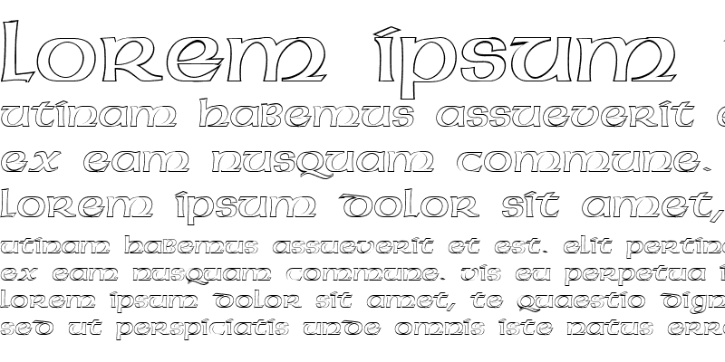 Sample of American Uncial Outline Normal