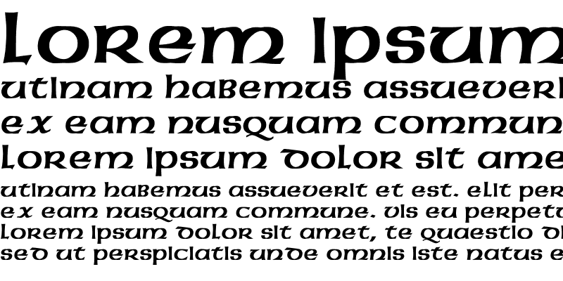 Sample of American UncialInitials Bold
