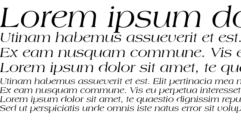 Sample of Americana LT Italic