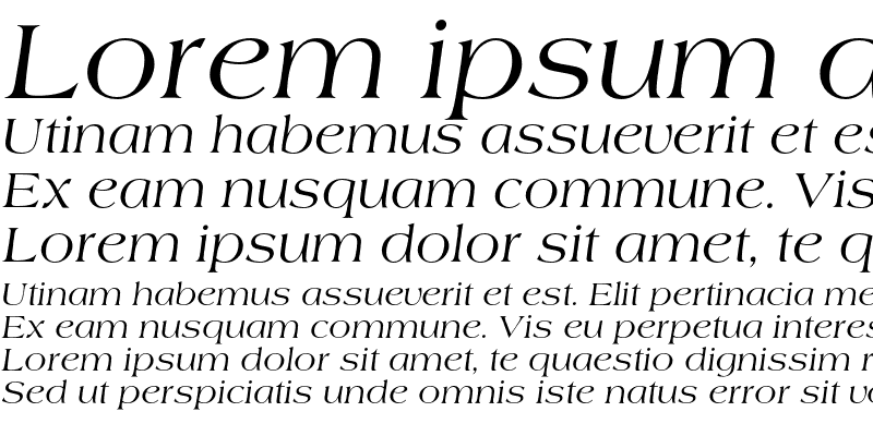 Sample of Americana T Regular Italic