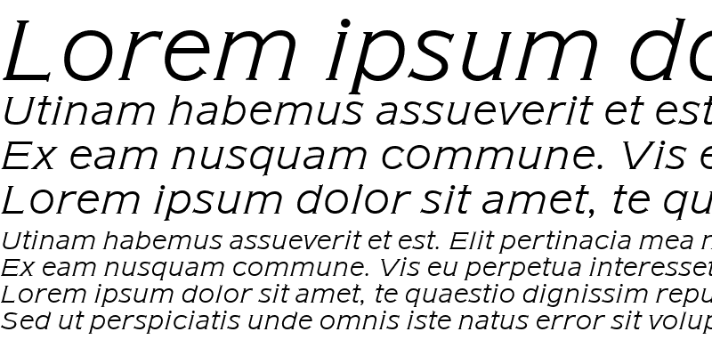 Sample of AmericanGotURWTLig Italic