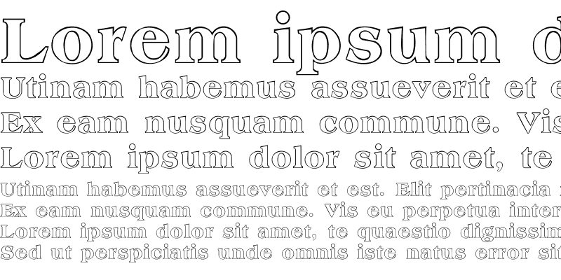 Sample of Americo Outline Regular